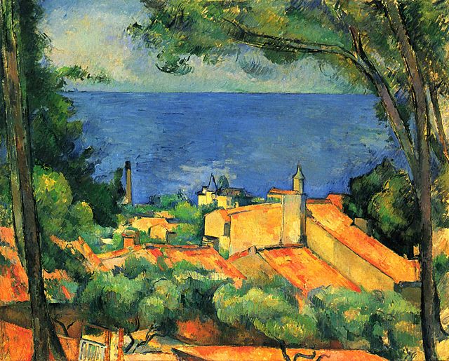 L Estaque - Paul Cezanne Painting